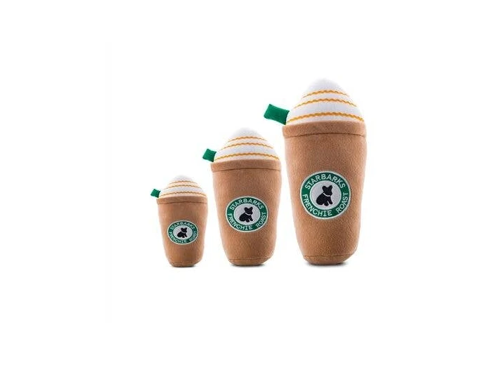 Starbarks Frenchie Roast W/ Straw Squeaker Dog Toy XL