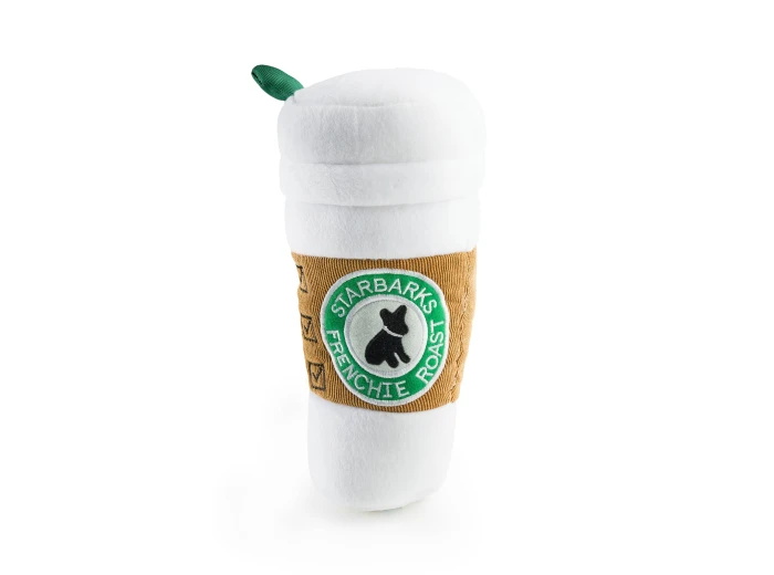 Starbarks Coffee Cup W/ Lid Squeaker Dog Toy Large