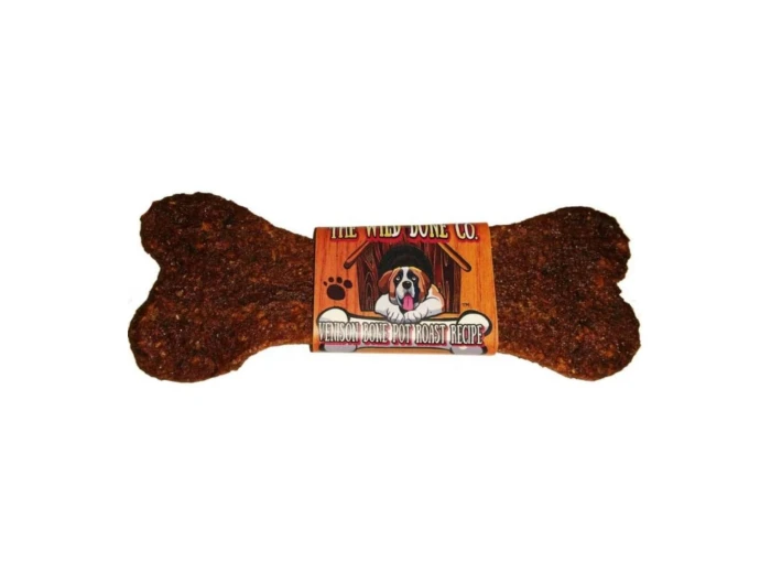 The Wild Bone Co. Jerky Style Dog Treats Display Venison 1oz.-24 Pc