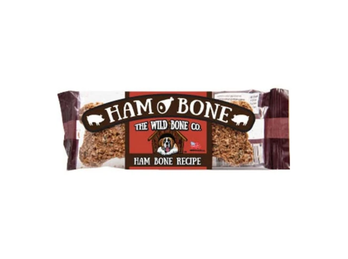 The Wild Bone Co. Jerky Style Dog Treats Display Ham 1oz.-24 Pc