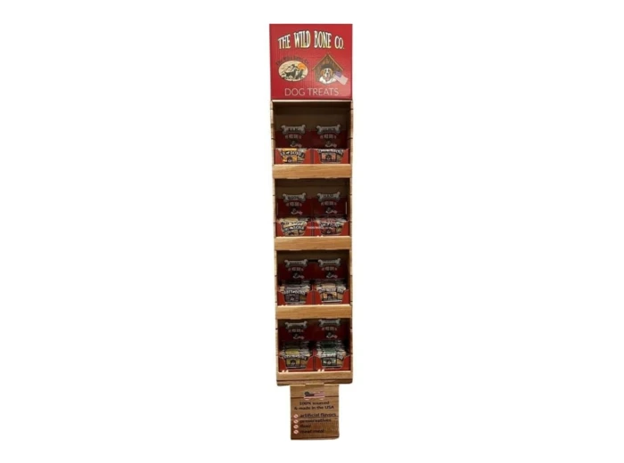 The Wild Bone Co. Jerky Style Dog Treats Display Assorted 192 Pc