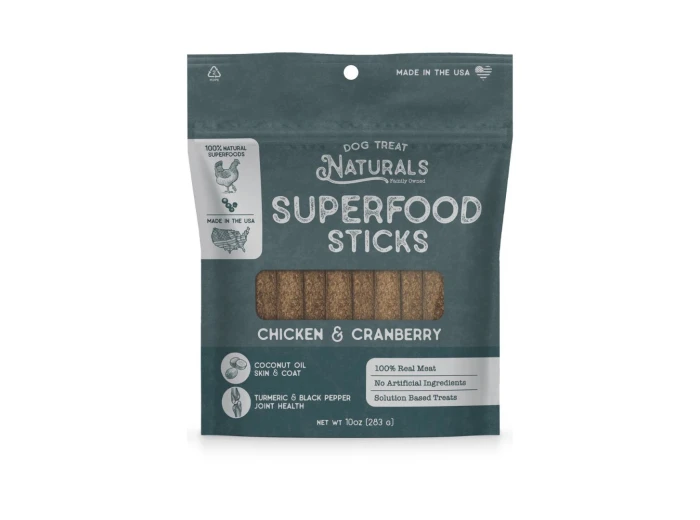 Dog Treat Naturals Dog Superfood Sticks Chicken & Cranberry 10Oz