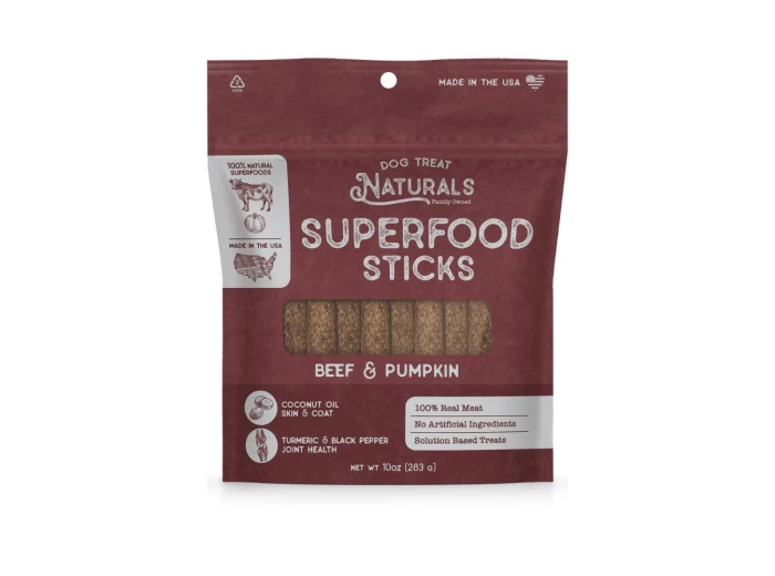 Dog Treat Naturals Dog Superfood Sticks Beef & Pumpkin 10Oz