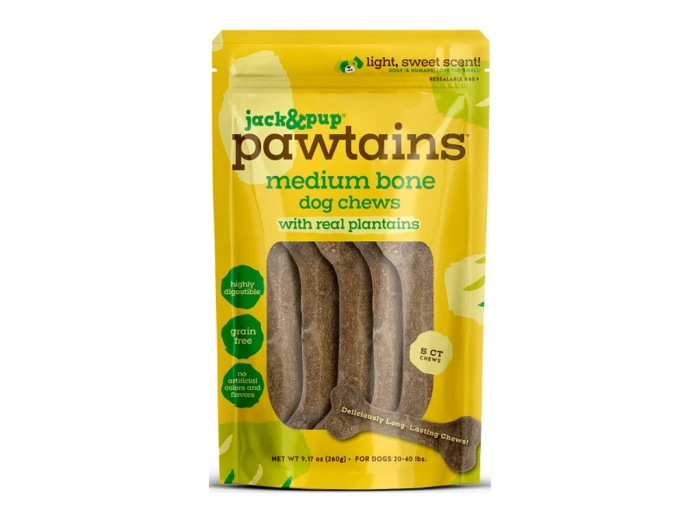 Jack & Pup Dog 9.17oz. Pawtains Bone Medium 5 Count