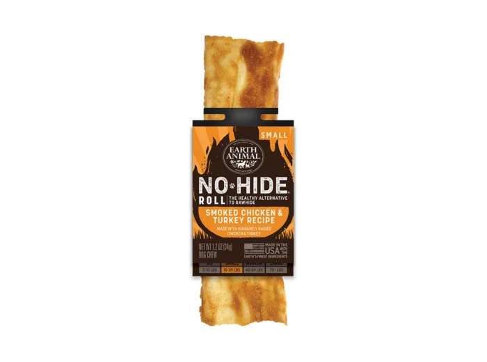 Earth Animal Dog No-Hide BBQ Roll Small Chicken/Turkey 24 Count