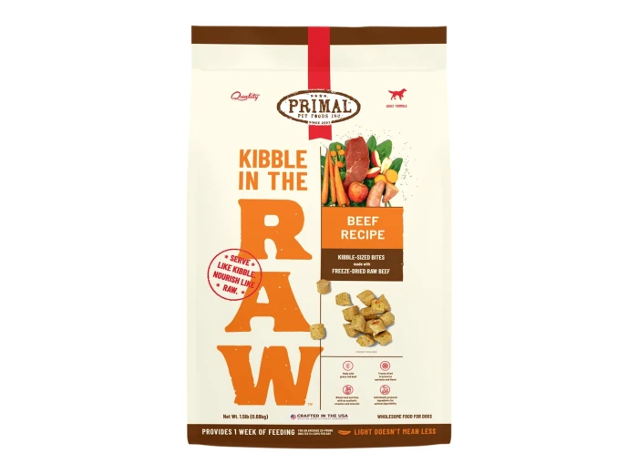 Primal Dog Freeze-Dried Kibble In The Raw Beef 9Lb