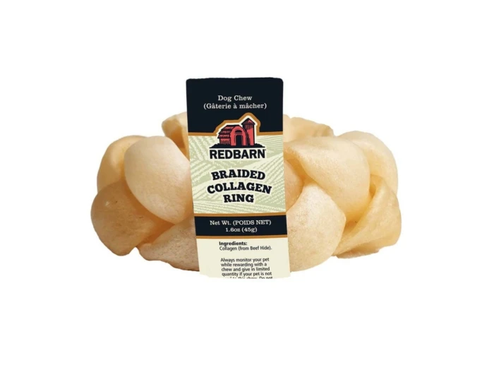 Redbarn Pet Products Collagen Braided Ring Dog Treat 15ea/15 ct