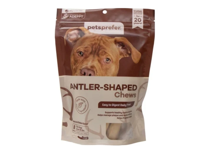 Pets Prefer Antler Treats for Large Dogs 8 Pk