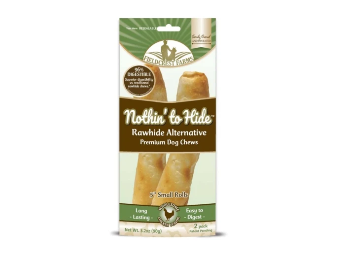 Fieldcrest Farms Nothin' To Hide Roll Dog Treat Chicken 1ea/5 in, SM, 2 pk