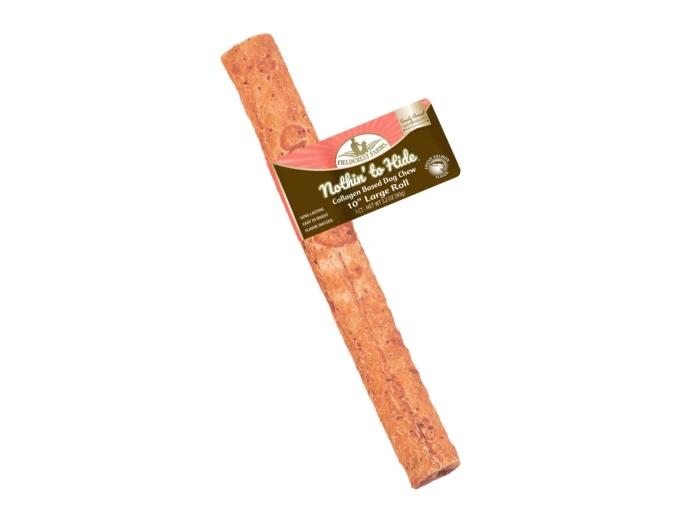 Fieldcrest Farms Nothin' to Hide Collagen Roll Dog Chew Display Salmon, 10 in. (Case of 24)