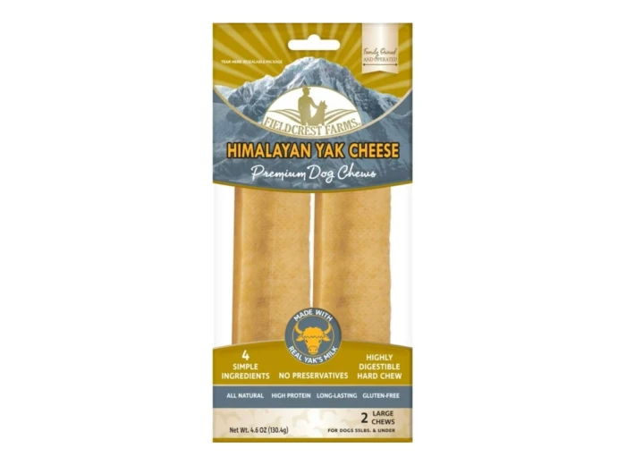 Fieldcrest Farms Himalayan Yak Cheese Dog Chew 1ea/LG, 2 pk