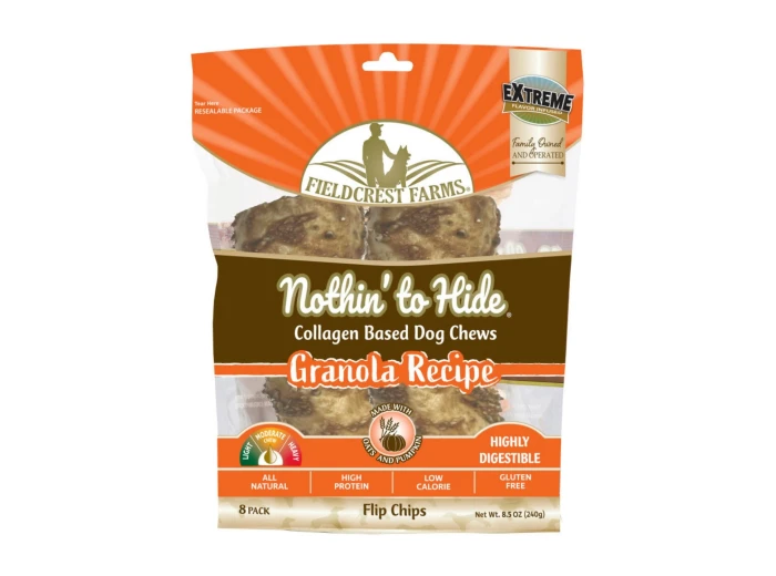Fieldcrest Farms Nothin' To Hide Flip Chips Dog Treat Granola, 1ea/8 pk