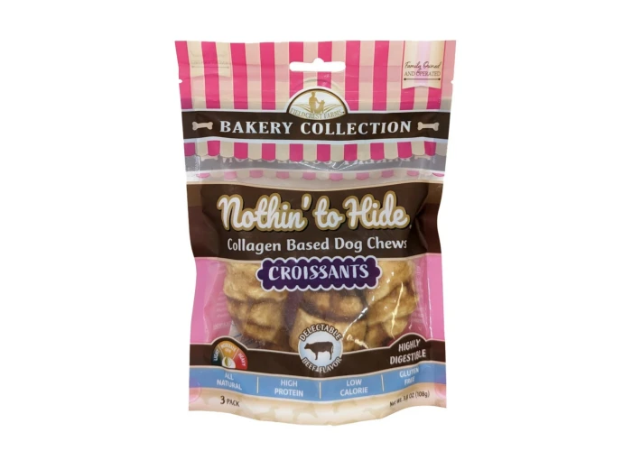 Fieldcrest Farms Nothin' To Hide Bakery Collection Dog Treat Croissant, Beef, 1ea/3 in, 3 pk