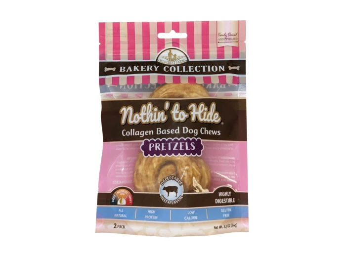 Fieldcrest Farms Nothin' To Hide Bakery Collection Dog Treat Pretzel, Beef, 1ea/3 in, 2 pk