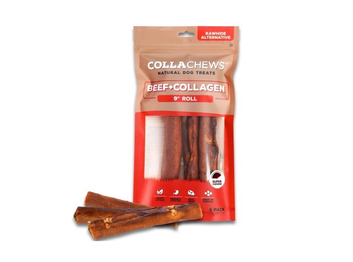 Collachews Collagen Roll Beef 9" 3Pk