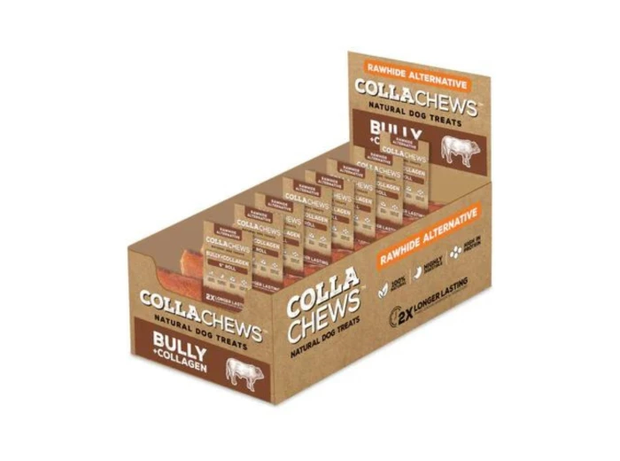 Collachews Collagen Roll PDQ Display Bully 6in. 30 Count