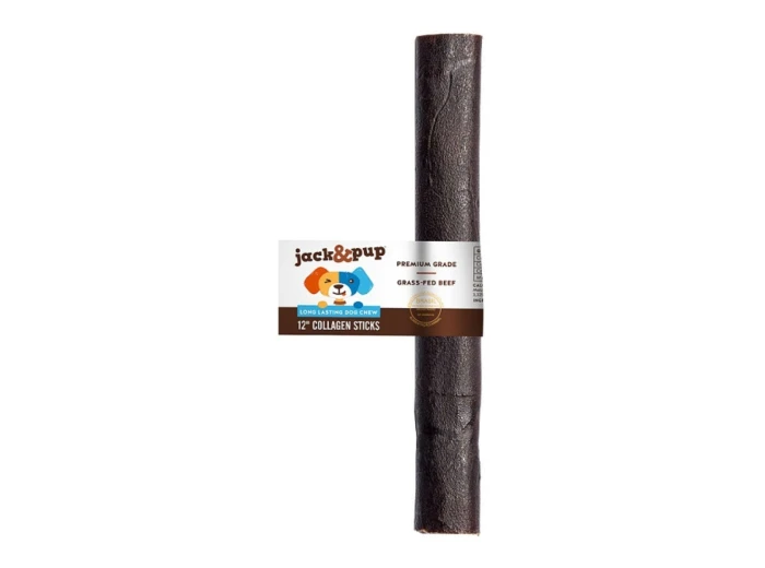 Jack & Pup Dog 12" Collagen Stick 25 Count Display Box
