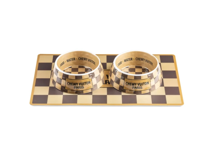 Checker Chewy Vuiton Placemat - Dog Mat