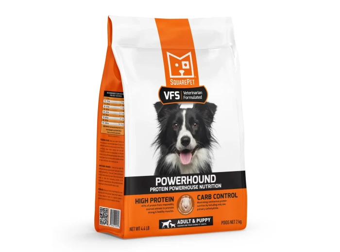 Square Pet VFS Powerhound Dog 4.4Lb Turkey Chicken