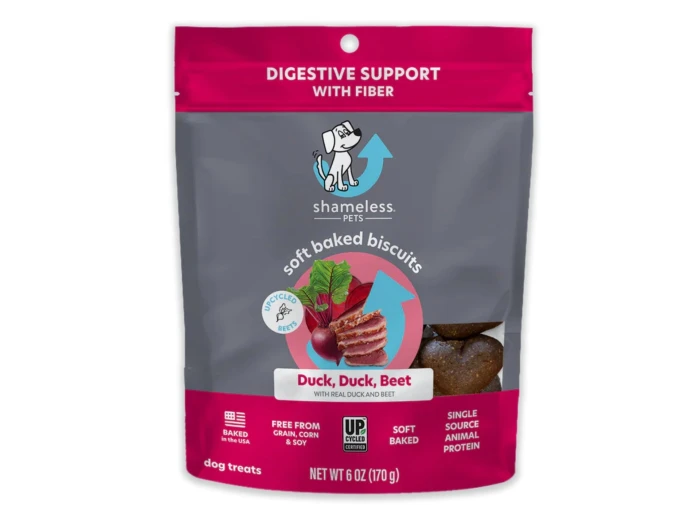 Shameless Soft Baked Dog Biscuits Duck/Beet 6oz.
