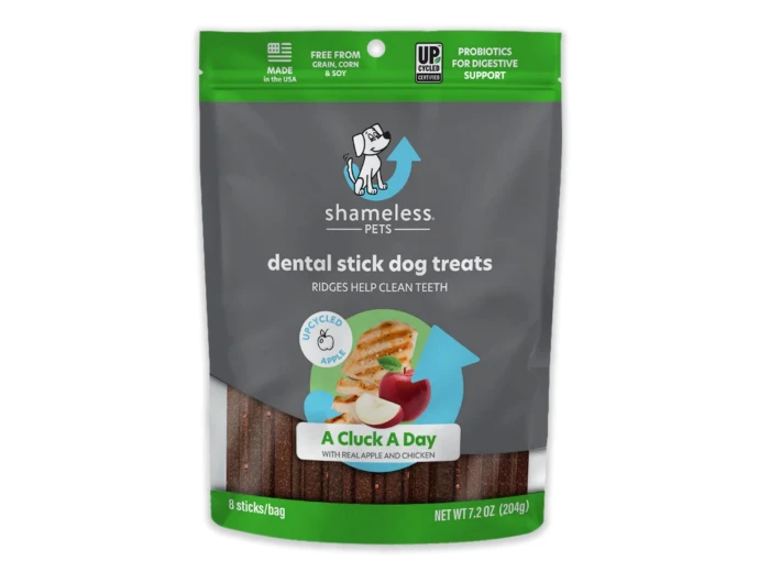 Shameless Dog Dental Sticks Chicken/Apples 7.2oz.