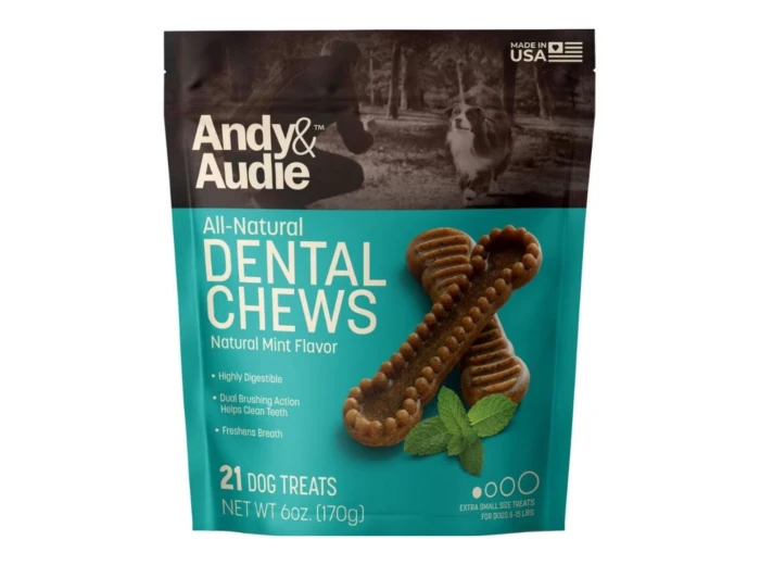 Andy & Audie Dental Chews For Dogs Mint Xsmall 6oz.