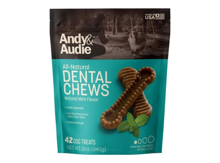 Andy & Audie Dental Chews For Dogs Mint XSmall 12oz.