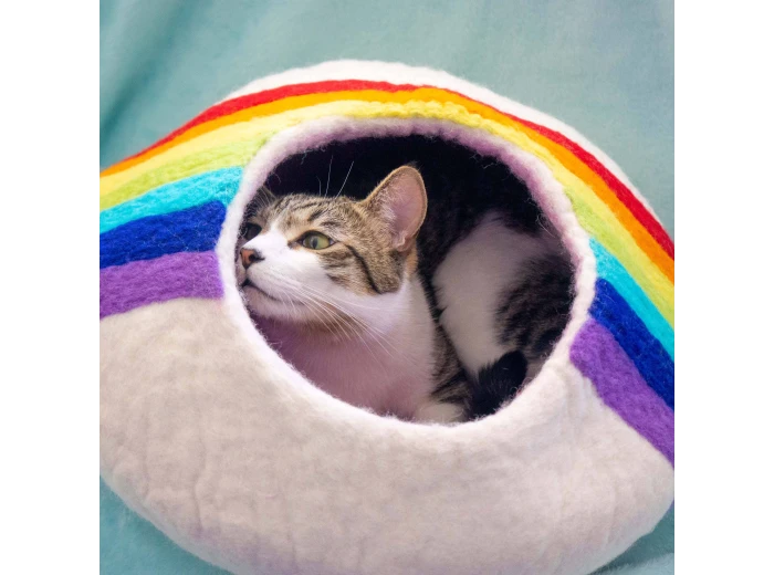 Rainbow Eco Kitty Cave - Cat Cave PACKAGE FREE (NO bag)