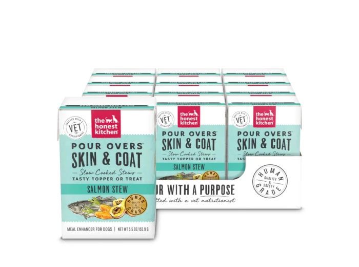 The Honest Kitchen Dog Grain Free Pour Over Skin & Coat Salmon 5.5oz. (Case of 12)