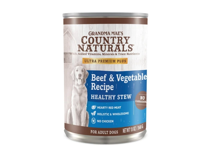 Grandma Mae's Country Naturals Healthy Stew Wet Dog Food Beef & Vegetable, 13oz. (Case of 12)