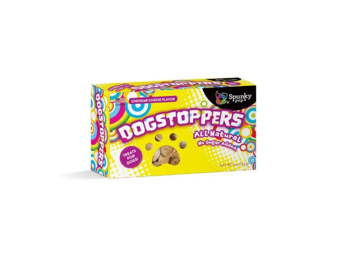Spunkypup Dogstoppers Crunchy Biscuits For Dogs Cheese 5oz.