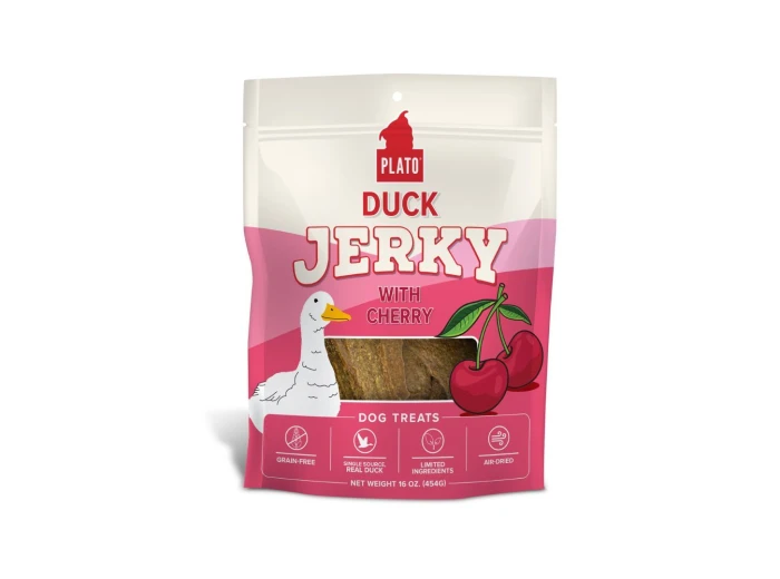 Plato Dog Jerky Duck With Cherry 16Oz