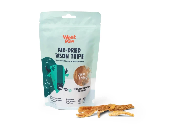Air-Dried Bison Tripe Single Ingredient Dog Treats Case of 6 Case of 6