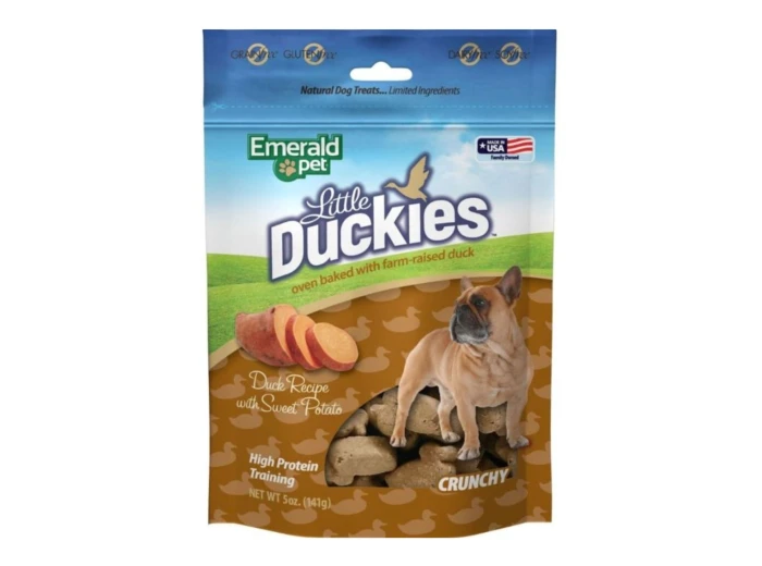 Emerald Pet Little Duckies Grain Free Dog Treats Duck/Sweet Potato 5oz.