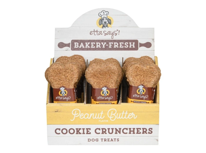 Etta Says! Cookie Cruncher Dog Treat Peanut Butter 24ea/5 in