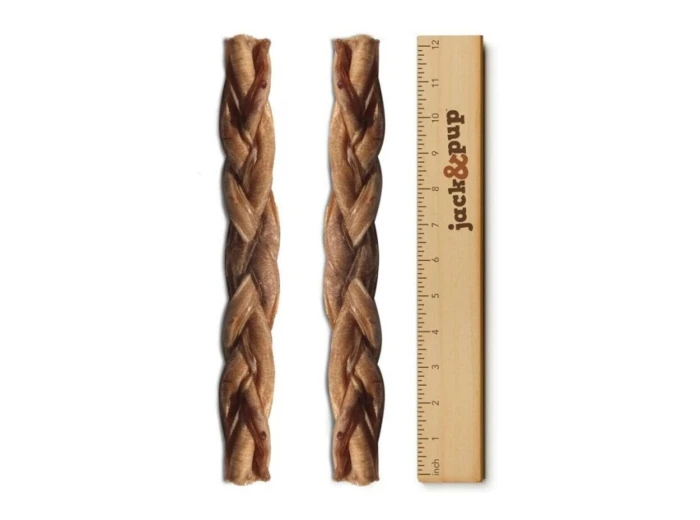 Jack &Pup Braid Bully Stick 12" Display Box (20)
