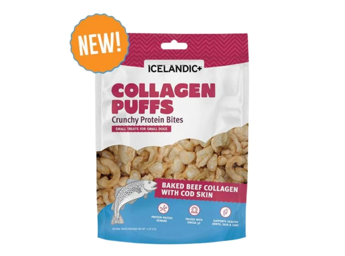 Icelandic Dog Collagen Puffs Bites With Fish 1.3oz.