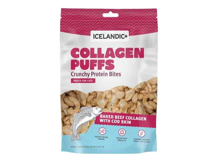 Icelandic Cat Beef Collagen Puffs With Fish 0.5oz.