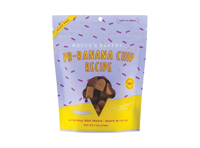 Bocces Dog Soft Chew Peanut Butter Banana Chip 6oz.