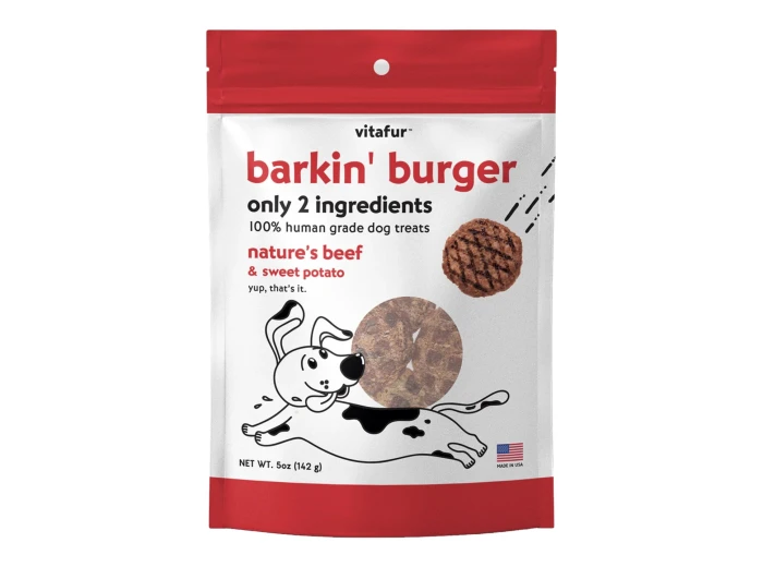 Vitafur Barkin Burger Dog 5oz. Nature's Beef Sweet Potato