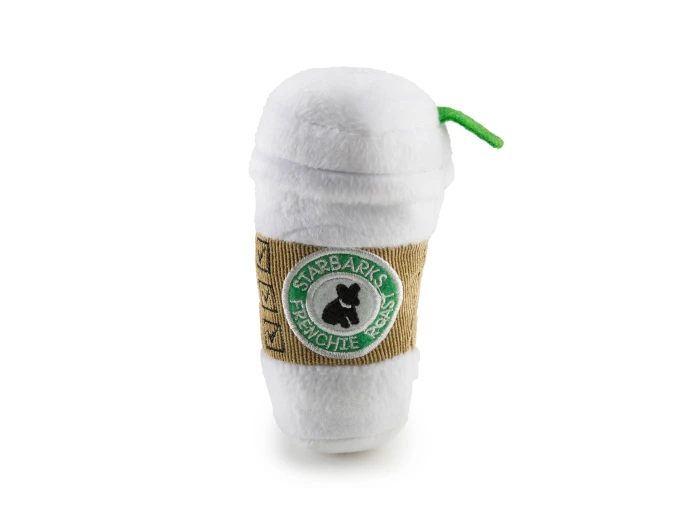 Starbarks Coffee Cup W/ Lid Squeaker Dog Toy XL