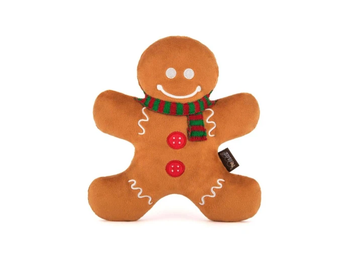 Holiday Classic Gingerbread Man - Pet Plush Toy for Dogs