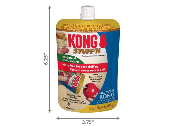 KONG Stuff'N Dog Treat Paste Pouch Peanut Butter, Bacon & Banana 1ea/6 oz