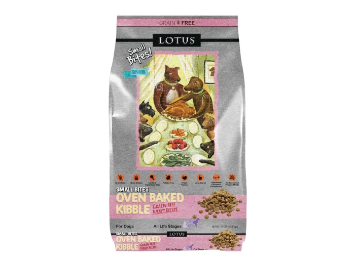 Lotus Dog Adult Grain Free Small Bite Turkey 10Lb