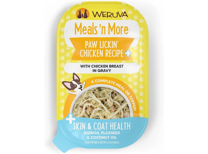 Weruva Dog Meals N More Paw Lickin Chicken Cup 3.5oz. (Case of 12)