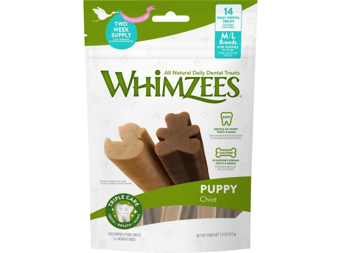 Whimzee Puppy Chews Medium-Large 7.4Oz