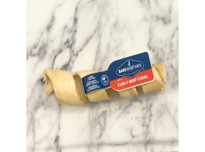 Barkworthies Dog Grain Free Beef Cheek Curly