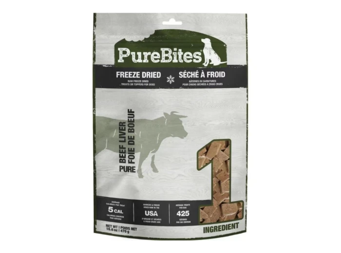 Purebites Freeze Dried Dog Treats Beef Liver 16.6oz.
