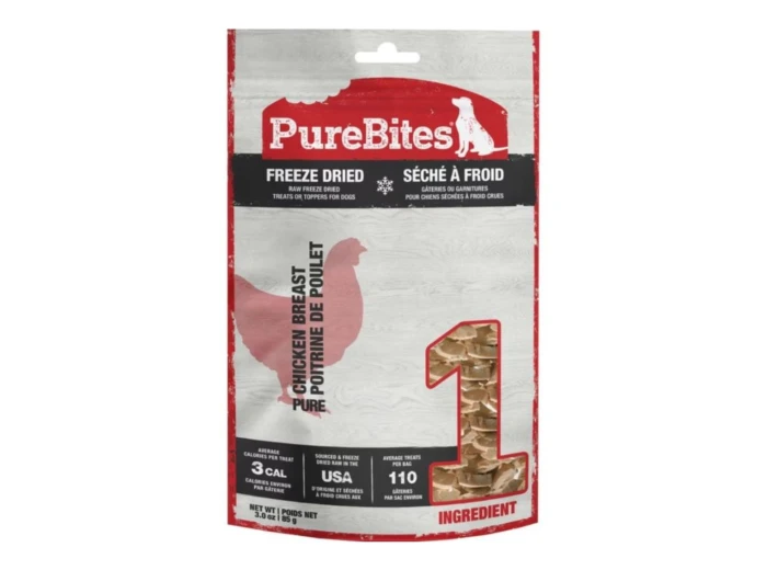 Purebites Freeze Dried Dog Treats Chicken Breast 3oz.
