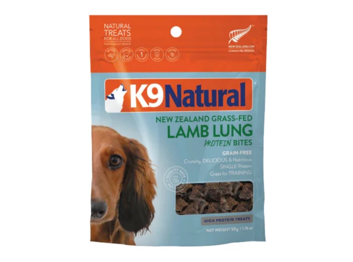 K9 Naturals Dog Air Dried Lamb Lung Bites 1.7oz.